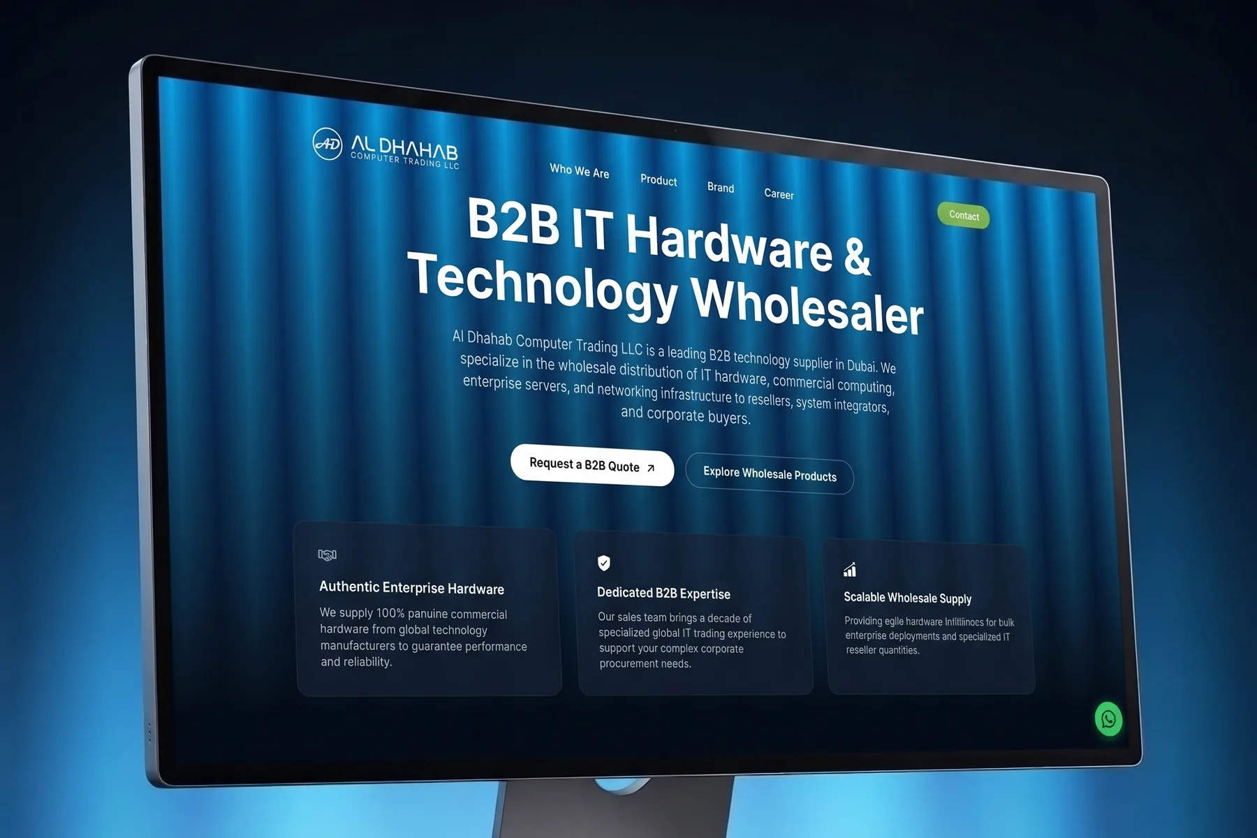 Al Dhahab Computer Trading – Corporate Website & GMB by NextHub Innovations