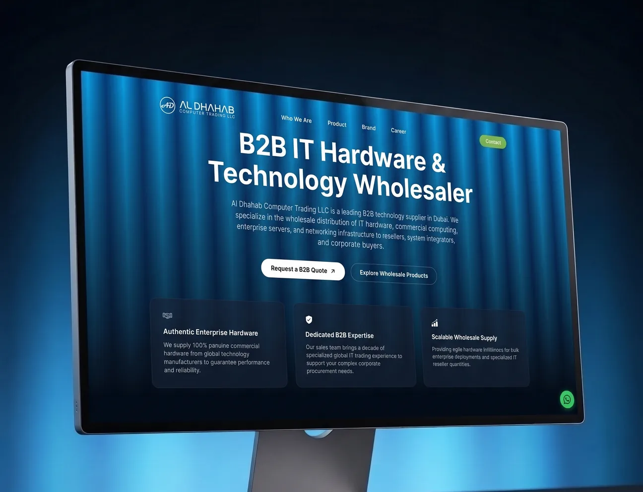 Al Dhahab Computer Trading – Corporate Website & GMB project by NextHub