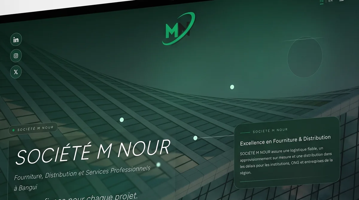 Société M Nour website detail