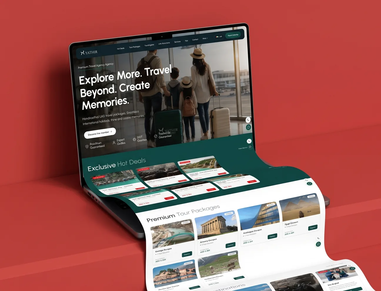 Yathir Holidays – Travel Website & Branding project by NextHub